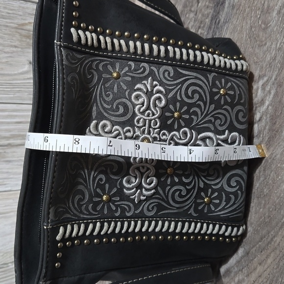 Montana West concealed handbag gray and black with studs - Picture 12 of 13